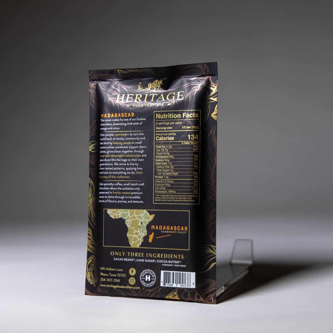 72% Madagascar Chocolate Bar 50g