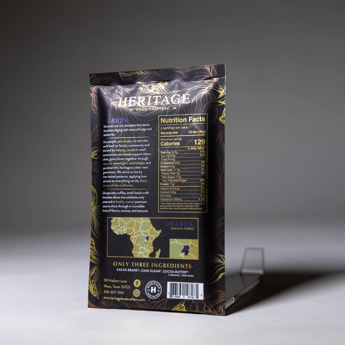 70% Uganda Chocolate Bar 50g